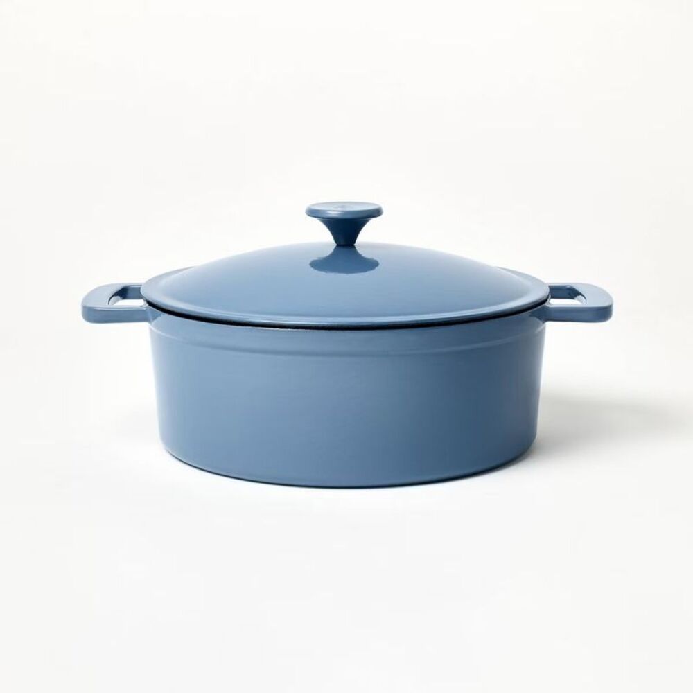 Figmint -  Enamel Cast Iron Dutch Oven 500 Degree F 7 Blue